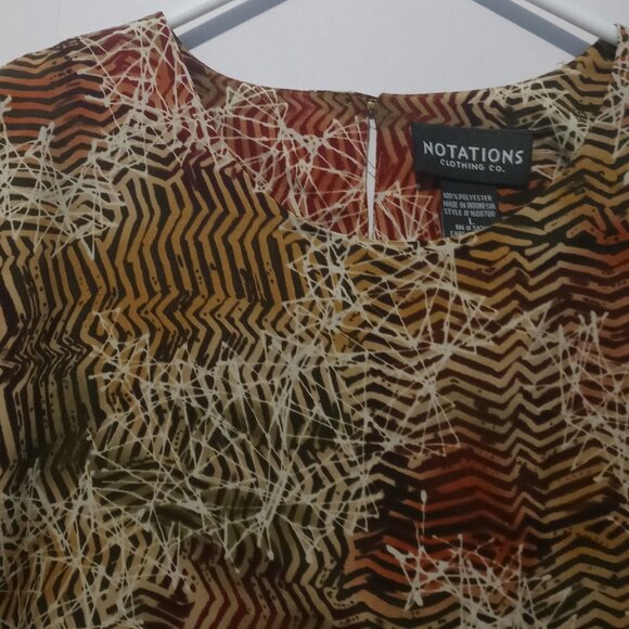 Notations Clothing Co. Women's Lightweight Short Sleeve Blouse Size Large - Picture 3 of 9